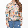 ADSH098 American Darling Cotton Lycra Western Bison Print Shirt Jacket
