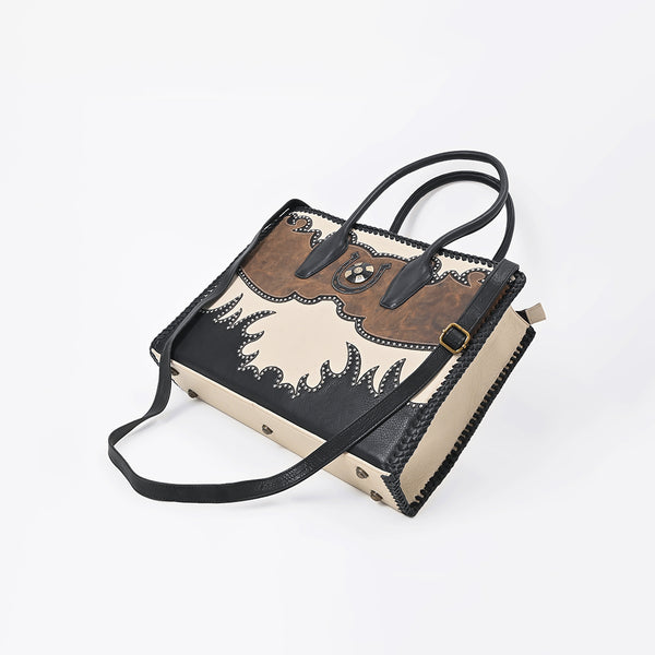 ADBGM842 Genuine Leather Studded Western Tote by American Darling