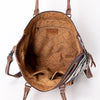 ADBG882 American Darling Western Tote Bag with Hand Tooled Floral and Hand-Woven Saddle Blanket