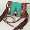 ADBG236 American Darling Saddle Blanket Boho Fringe Crossbody Bag
