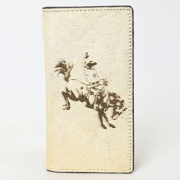 ADBGM461 Hair-On Leather Roper Wallet - Engraved Design by American Darling