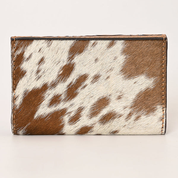 OHG164Wallet Hand Tooled Hair on Genuine Leather Western Bag