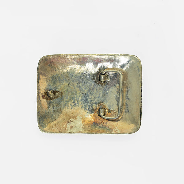 ADBKA108 Hand Engraved German Silver Western Belt Buckle with Turquoise Stones