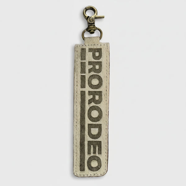 Official PRCA & NFR Licensed Collection®️ Western Hair-on Genuine Leather Keychain Bag Charm