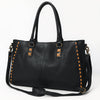 ADBGM127 Distressed Leather Tote Bag - Western Whipstitch Handbag with Crossbody Strap