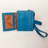 ADBG816 American Darling Genuine Leather Wristlet Card Holder with Snap Tab & Zip Pocket