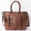 ADBG882 American Darling Western Tote Bag with Hand Tooled Floral and Hand-Woven Saddle Blanket
