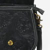 Official PRCA & NFR Licensed Collection® Commemorative Shield Patch Hand-Tooled Leather Accent Crossbody Bag