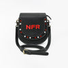 Official PRCA & NFR Licensed Collection® Black Pebble Leather Card Embellished Crossbody Bag