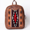 ADBG1011 American Darling Handwoven Saddle Blanket Leather Backpack