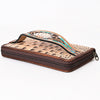 ADBG1190 American Darling Western Leather Wallet Bag Crocodile Embossed Hand Tooled