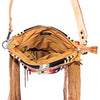 ADBG298 American Darling Hand Tooled Leather Saddle Blanket Crossbody
