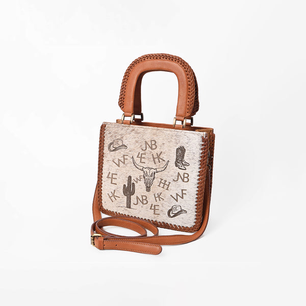 ADBGM939 American Darling Genuine Leather & Hair-On-Hide Western Ranch Brand Tote Bag