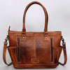 ADBG1017 American Darling Handwoven Saddle Blanket Leather Tote Bag Western Cowgirl Handbag
