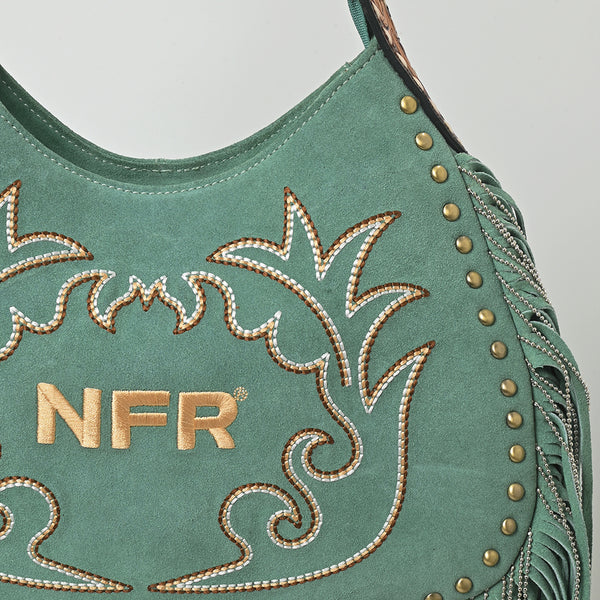 ADBGA1476ENFR American Darling Embroidered Suede Western Hobo Shoulder Bag