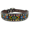 BER223-Western leather Dog Collar