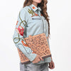 ADBG1040 American Darling Hand-Tooled Floral Genuine Leather Western Portfolio Bag
