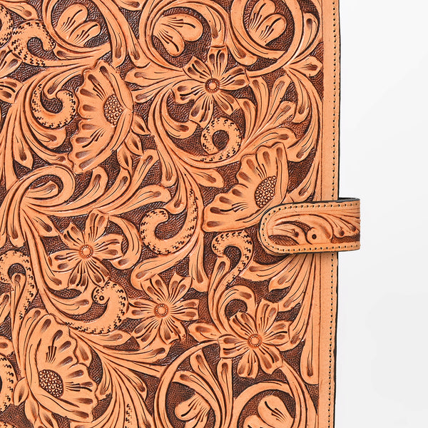 ADBG1040 American Darling Hand-Tooled Floral Genuine Leather Western Portfolio Bag