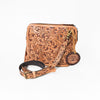 ADBG1136 American Darling Hand Tooled Floral Leather Crossbody Bag