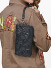 ADBG1140 American Darling Hand-Tooled Western Leather Clutch Bag - Genuine Carved Artisan Women Wristlet