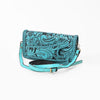 ADBG1228 American Darling Western Hand-Tooled Leather Clutch Bag with Floral Carving