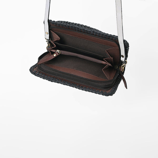 ADBG1228 American Darling Western Hand-Tooled Leather Clutch Bag with Floral Carving