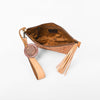 ADBG1234 American Darling Hand-Tooled Western Leather Wristlet Bag - Genuine Floral Carved Women Clutch