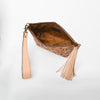 ADBG1234 American Darling Hand-Tooled Western Leather Wristlet Bag - Genuine Floral Carved Women Clutch