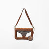 ADBG1507 American Darling Hand-Tooled Western Leather Clear Bag Genuine Tooled Floral Crossbody