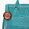 ADBG1553 American Darling Western Genuine Suede Leather Tote Bag with Buck Stitching Handcrafted Everyday Tote