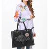ADBG1553 American Darling Western Genuine Suede Leather Tote Bag with Buck Stitching | Handcrafted Everyday Tote