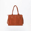 ADBG1553 American Darling Western Genuine Suede Leather Tote Bag with Buck Stitching | Handcrafted Everyday Tote