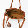 ADBG1553 American Darling Western Genuine Suede Leather Tote Bag with Buck Stitching | Handcrafted Everyday Tote