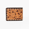 ADBG1592 American Darling Hand-Tooled Leather Wallet Hand Bag with Western Buck Stitching & Floral Detailing