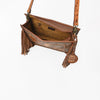ADBG1632 American Darling Hand-Tooled Leather Cross Body Bag with Floral Carving, Fringes & Western Detailing