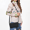 ADBG1645 American Darling Western Leather Small Cross Body Bag with Braided Detailing Damascus