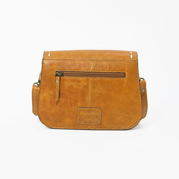 ADBG1692 American Darling Small Leather Crossbody | Western Boot Stitched