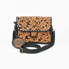 ADBG1734 American Darling Western Leather Small Cross body Bag with Hand Tooled Floral Carving