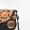 ADBG1782 American Darling Hand-Tooled Floral Small Cross body Bag - Quilted Western Leather Purse