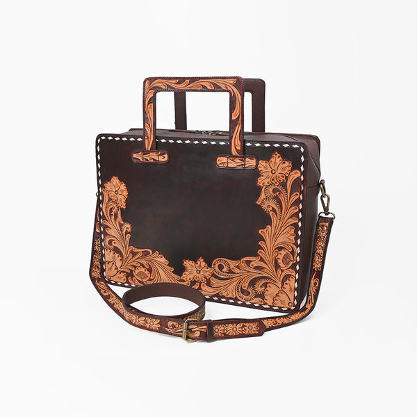 ADBG1822 American Darling Hand Tooled Genuine Leather Professional Briefcase