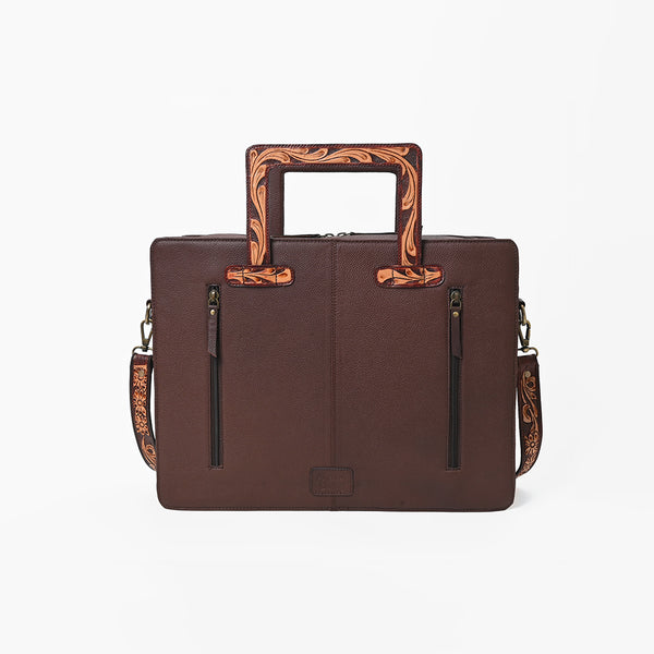 ADBG1822 American Darling Hand Tooled Genuine Leather Professional Briefcase