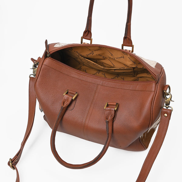ADBG1878 Speedy Hand Tooled Hair onGenuine Leather Women Bag