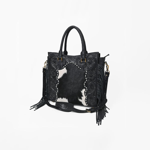 ADBG1889 Tote Hand Tooled Hair on Genuine Leather Women Bag
