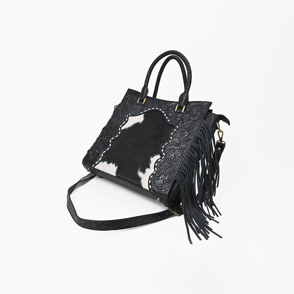 ADBG1889 Tote Hand Tooled Hair on Genuine Leather Women Bag