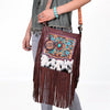 ADBG1891 Crossbody Hand Tooled Hair on Genuine Leather Women Bag