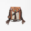 ADBG1910 Crossbody Hand Tooled Hair on Genuine Leather Women Bag