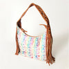 ADBG803 American Darling Handcrafted Cowhide Hobo Bag Tooled Leather Fringe Shoulder Bag