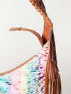 ADBG803 American Darling Handcrafted Cowhide Hobo Bag Tooled Leather Fringe Shoulder Bag