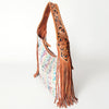 ADBG803 American Darling Handcrafted Cowhide Hobo Bag Tooled Leather Fringe Shoulder Bag