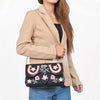 ADBGA1247 American Darling Western Horseshoe Embroidered Genuine Leather Crossbody